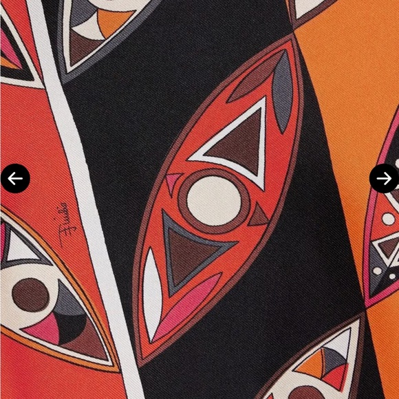 Emilio Pucci Orange Black Sarong Top - Picture 4 of 4